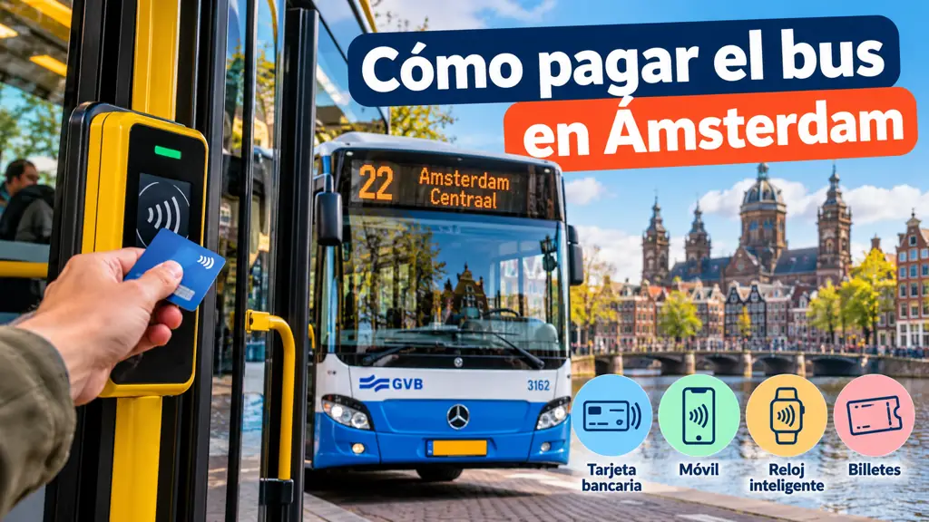Cómo pagar el bus en Ámsterdam: tarjetas, billetes y precios