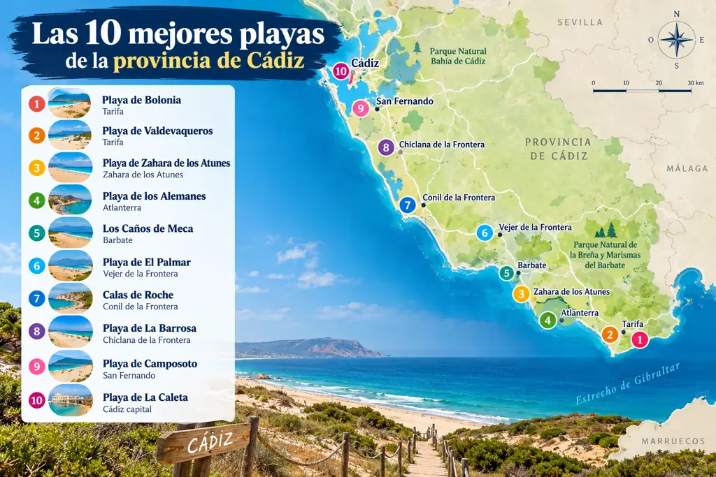 Las 10 mejores playas de la provincia de Cádiz