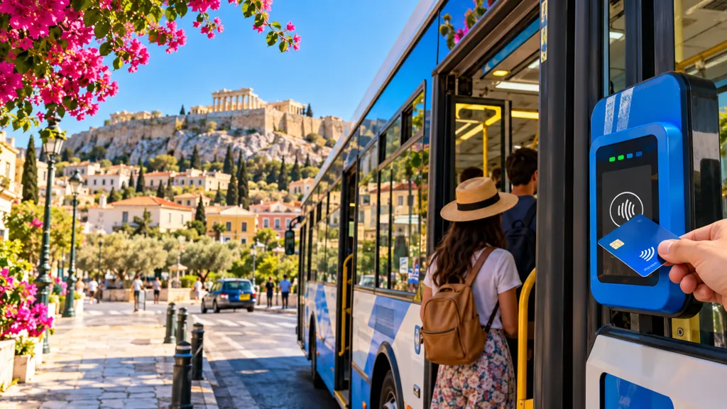 Cómo pagar el bus en Atenas